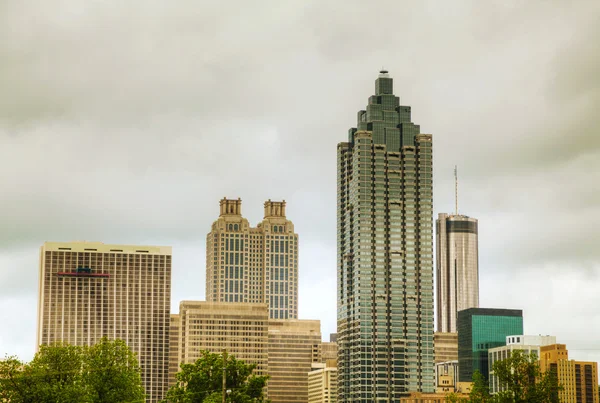 Downtown atlanta na zamračený den — Stock fotografie