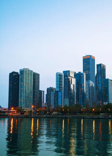 Chicago paysage urbain du centre-ville — Photo