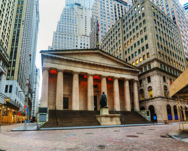 Federal Hall nemzeti emlékhely-a Wall Street-New York — Stock Fotó