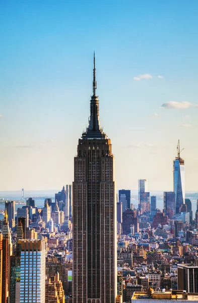 Paesaggio urbano di New York con Empire State Building — Foto Stock