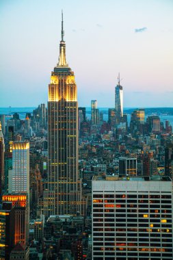 Geceleyin New York Şehri manzarası