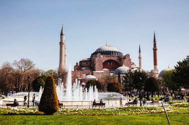 Ayasofya İstanbul 'da, Türkiye' de sabahın erken saatlerinde