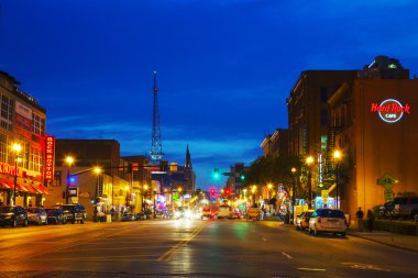 Downtown nashville cityscape akşam
