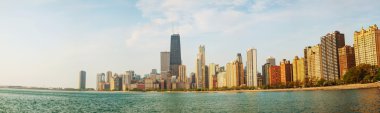 Downtown chicago, Il güneşli bir günde