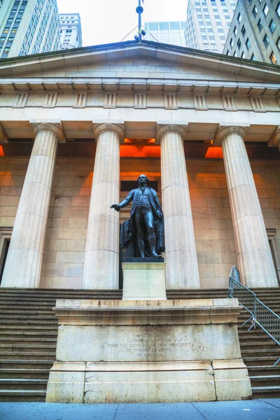 Federal Hall National Memorial a Wall Street a New York — Foto Stock