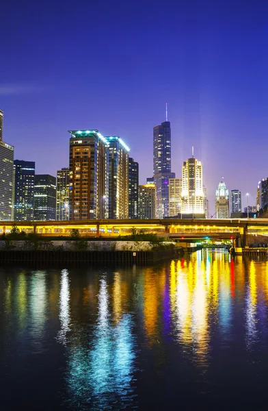 Chicago Centrum stadsgezicht — Stockfoto