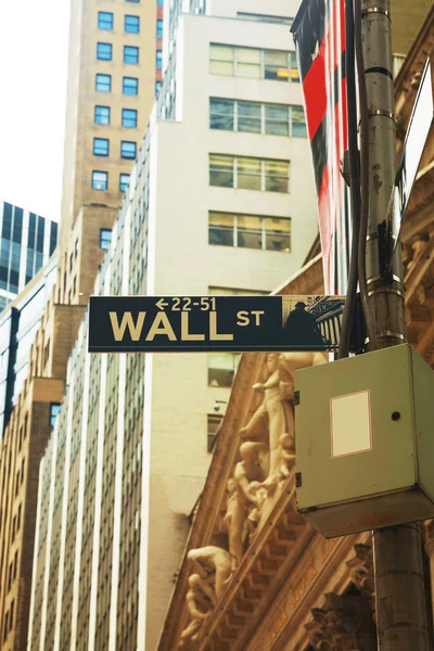 Wall street işaret — Stok fotoğraf