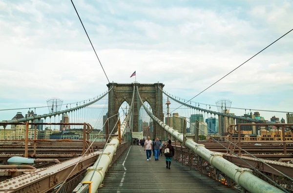 Brooklyn bron i New York City — Stockfoto