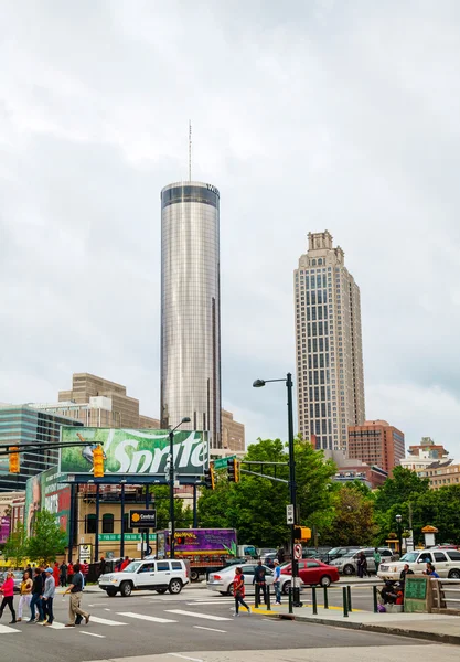 Downtown atlanta på en mulen dag — Stockfoto