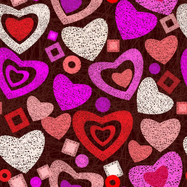 Saint-Valentin motif de fond sans couture — Image vectorielle