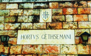 Getsemani'ye Bahçe Kudüs'e giriş