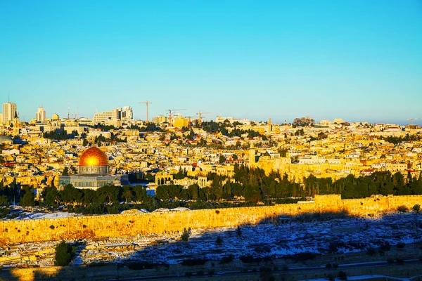 Vue d'ensemble de la vieille ville de Jérusalem, Israël — Photo