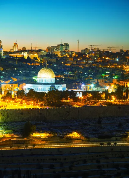 Overzicht van de oude stad in Jeruzalem, Israël — Stockfoto