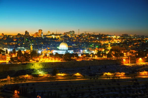 Visão geral da Cidade Velha em Jerusalém, Israel — Fotografia de Stock