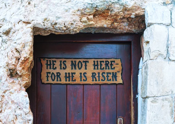 エルサレムの庭の墓への入口 — ストック写真