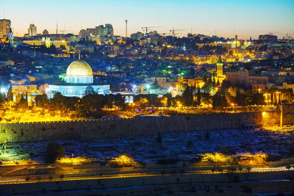 Vue d'ensemble de la vieille ville de Jérusalem, Israël — Photo