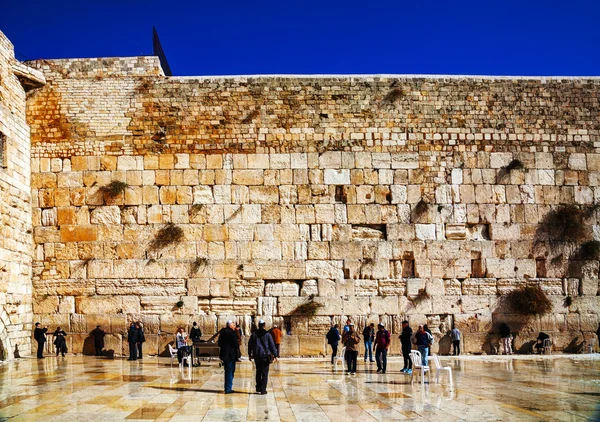 A nyugati fal Jeruzsálemben, Izrael — Stock Fotó