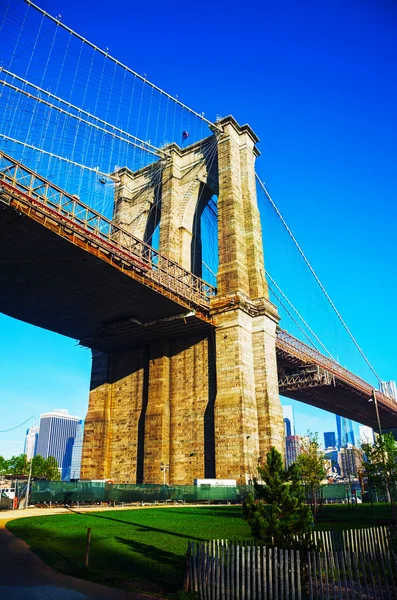 Brooklyn bron i New York City — Stockfoto