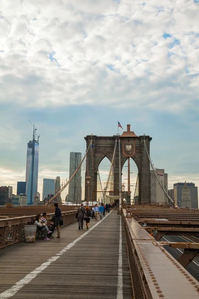 Brooklyn bron i New York City — Stockfoto