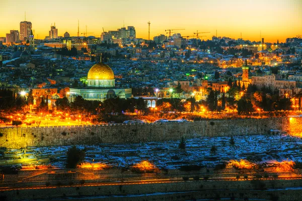 Vue d'ensemble de la vieille ville de Jérusalem, Israël — Photo