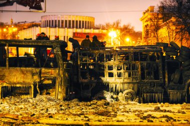 Barikatın, kiev, Ukrayna sokak hrushevskogo genel bakış