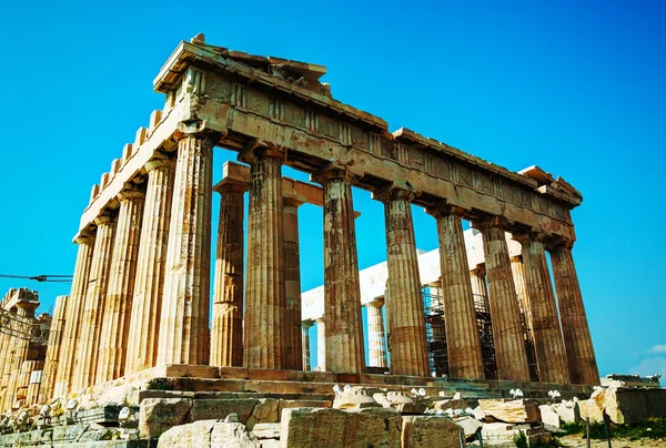 Partenón en la Acrópolis de Atenas, Grecia — Foto de Stock