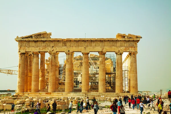 Parthenon an der Akropolis in Athen, Griechenland — Stockfoto