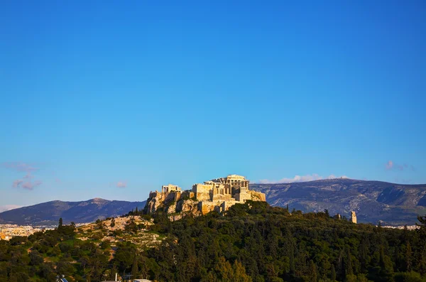 Overzicht van de Akropolis in Athene, Griekenland — Stockfoto