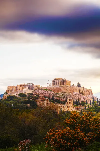 Akropolis am Morgen nach Sonnenaufgang — Stockfoto