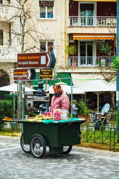 Gatuförsäljare i Aten, Grekland — Stockfoto