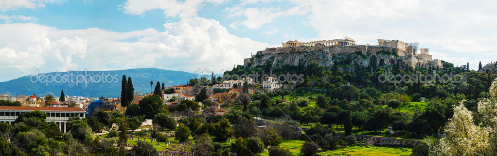 Overview of Acropolis in Athens, Greece