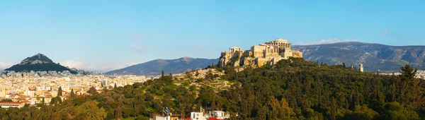 Panorama med Akropolis i Aten, Grekland — Stockfoto