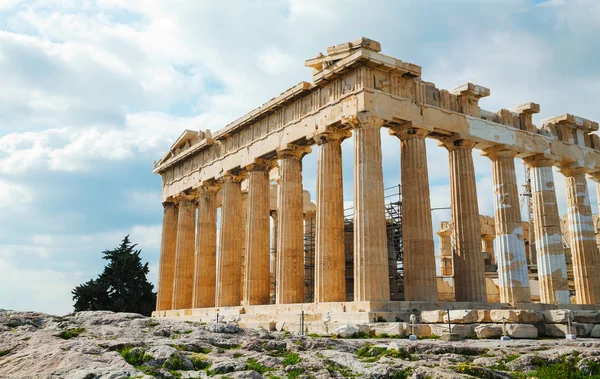 Parthenon-Fassade an der Akropolis in Athen — Stockfoto