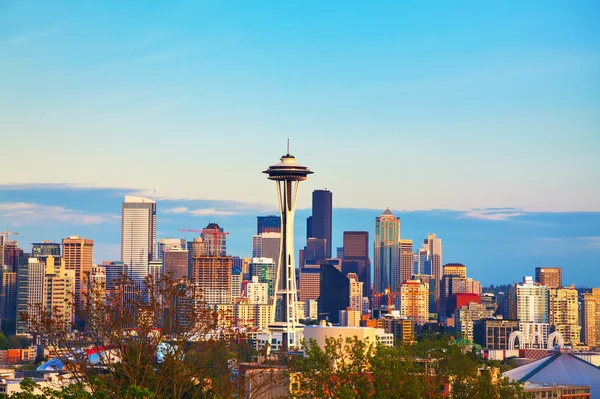 El centro de Seattle visto desde el parque Kerry — Foto de Stock