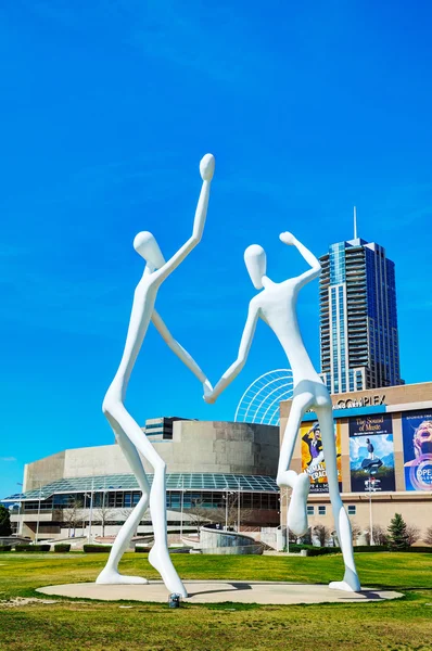 The Dancers public sculpture in Denver — Stock Photo, Image