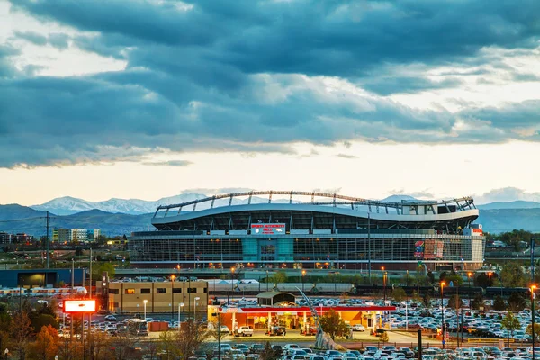 Campo de autoridade esportiva em Mile High em Denver — Fotografia de Stock