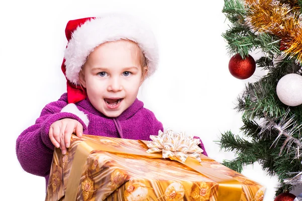 A gyönyörű Santa lány portréja — Stock Fotó