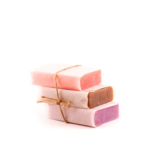 Bricks of handmade soap. SPA concept. — Stock Photo, Image