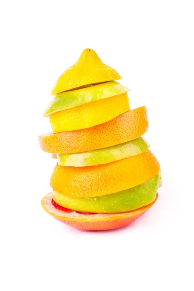 Conjunto de frutas diferentes. Concepto de alimentación saludable — Foto de Stock