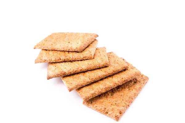 Biscuits sains avec des céréales isolées sur blanc . — Photo