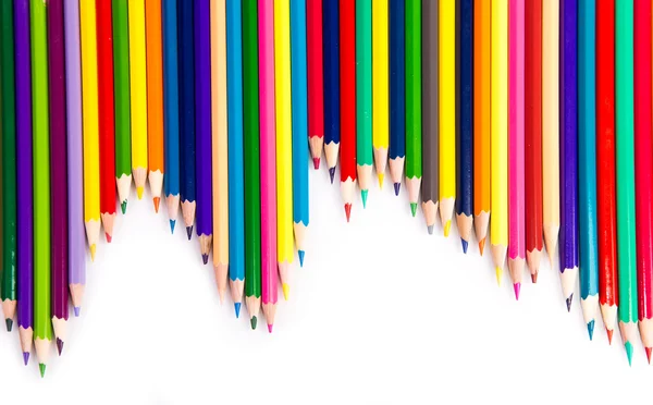 Colour pencils isolated — Stock Photo, Image