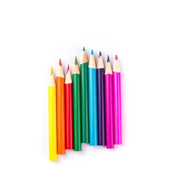 Kleur potloden geïsoleerd — Stockfoto