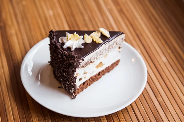 A piece of chocolate cake — Stock Photo, Image