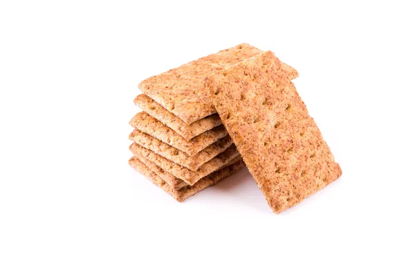 Biscoitos saudáveis com cereais isolados em branco . — Fotografia de Stock