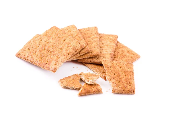 Wholesome biscuits with cereal isolated on white. — Stock Photo, Image