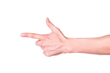 Male hand in a form of a gun
