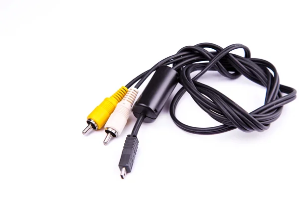 Beyaz izole kablosu konnektörleri — Stok fotoğraf