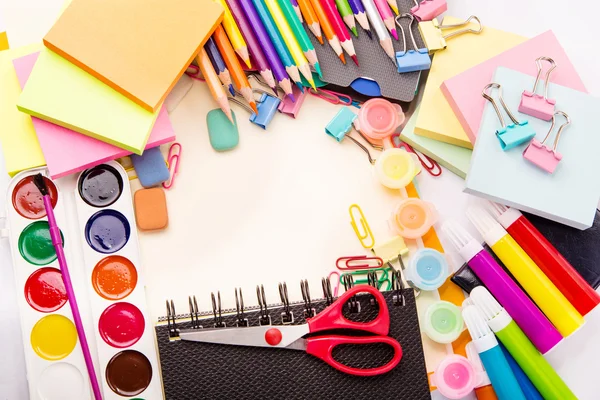 Schule und Büro stationär. zurück zum Schulkonzept — Stockfoto