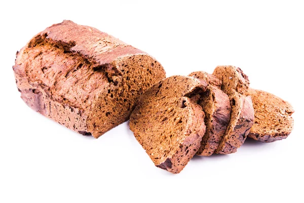 Pão integral integral caseiro em fatias frescas com cereais — Fotografia de Stock