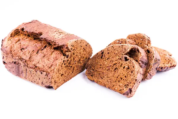Pão integral integral caseiro em fatias frescas com cereais — Fotografia de Stock